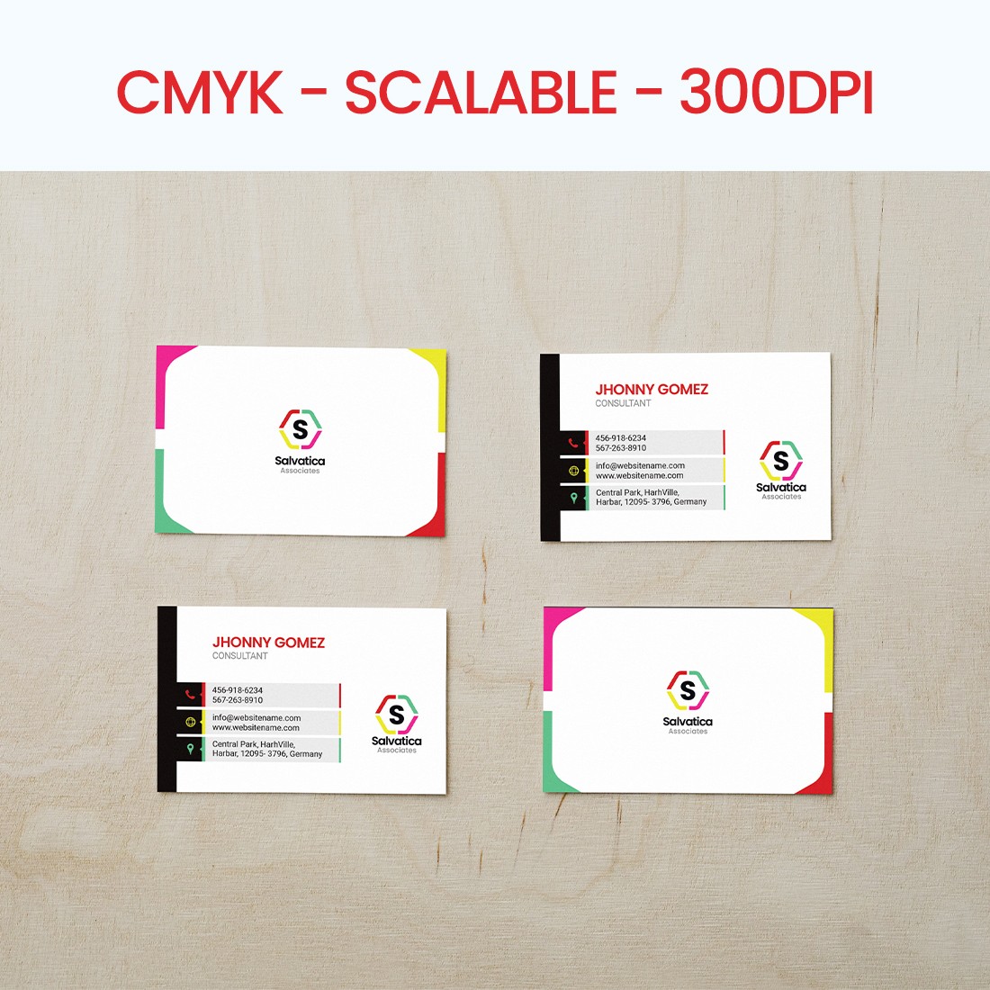 preview ColorFul Clean Business Card - Art Business Card - Modern Business Card - Professional Business Card