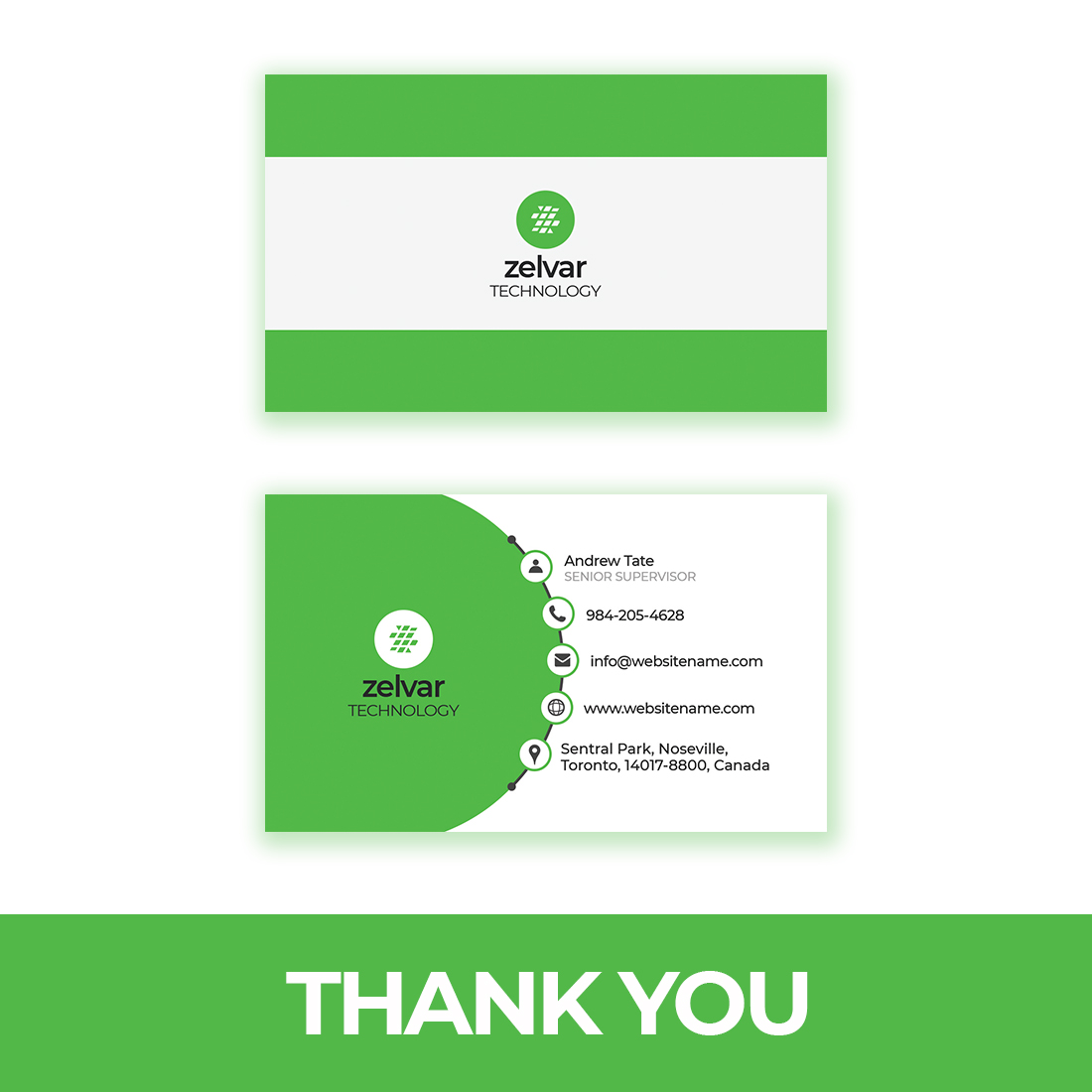 Green Creative Business Card Template