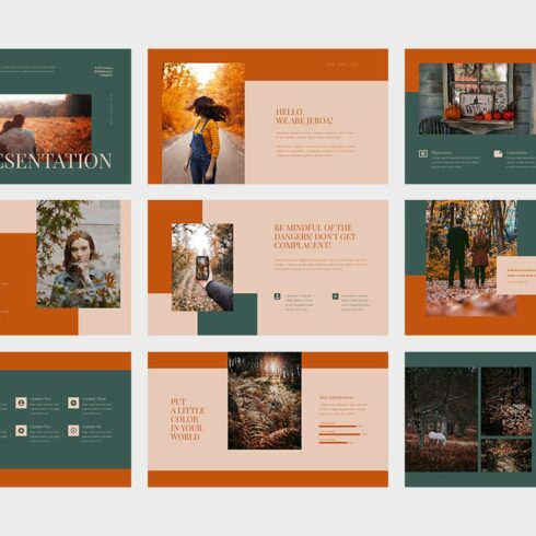 Jeroa: Fall Lookbook Powerpoint Template | Master Bundles