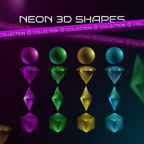 10+ Top 3D Neon Shapes cover image.
