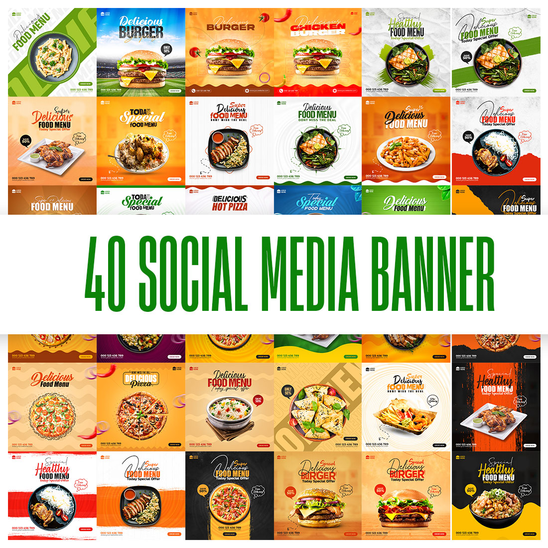 preview imageFood Social Media Banner Bundle Pack