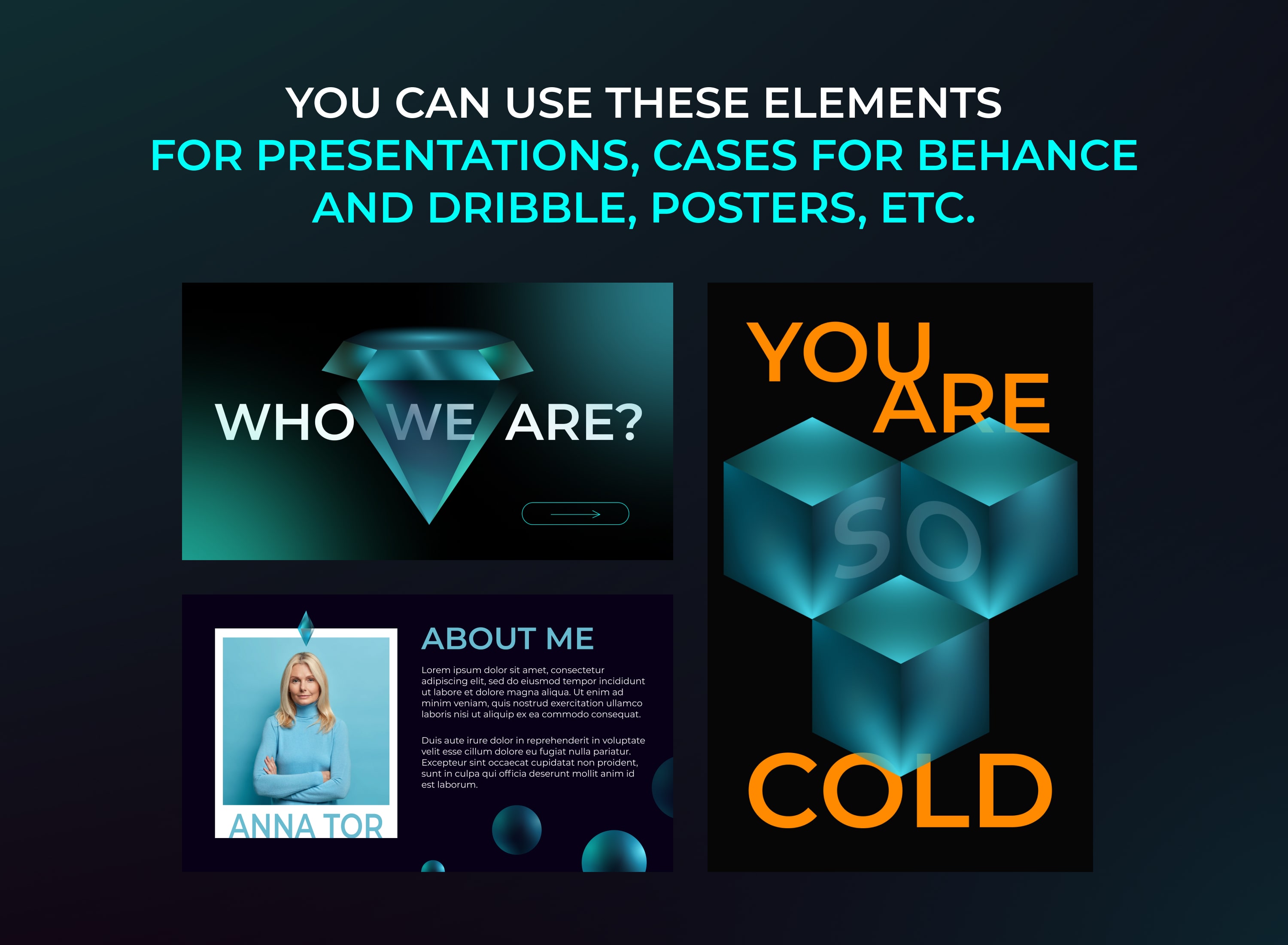 10+ Top 3D Neon Shapes for presentations.