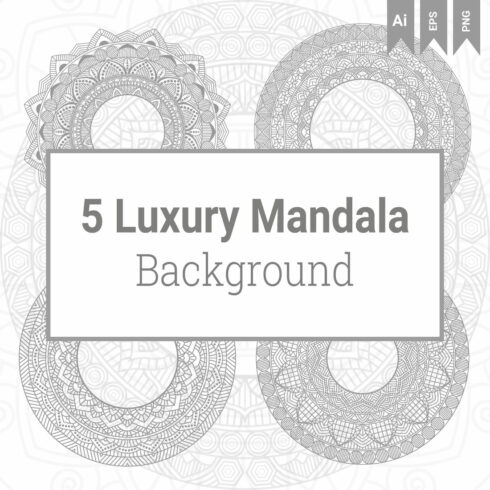 5 Luxury Mandala Background Bundle cover image.