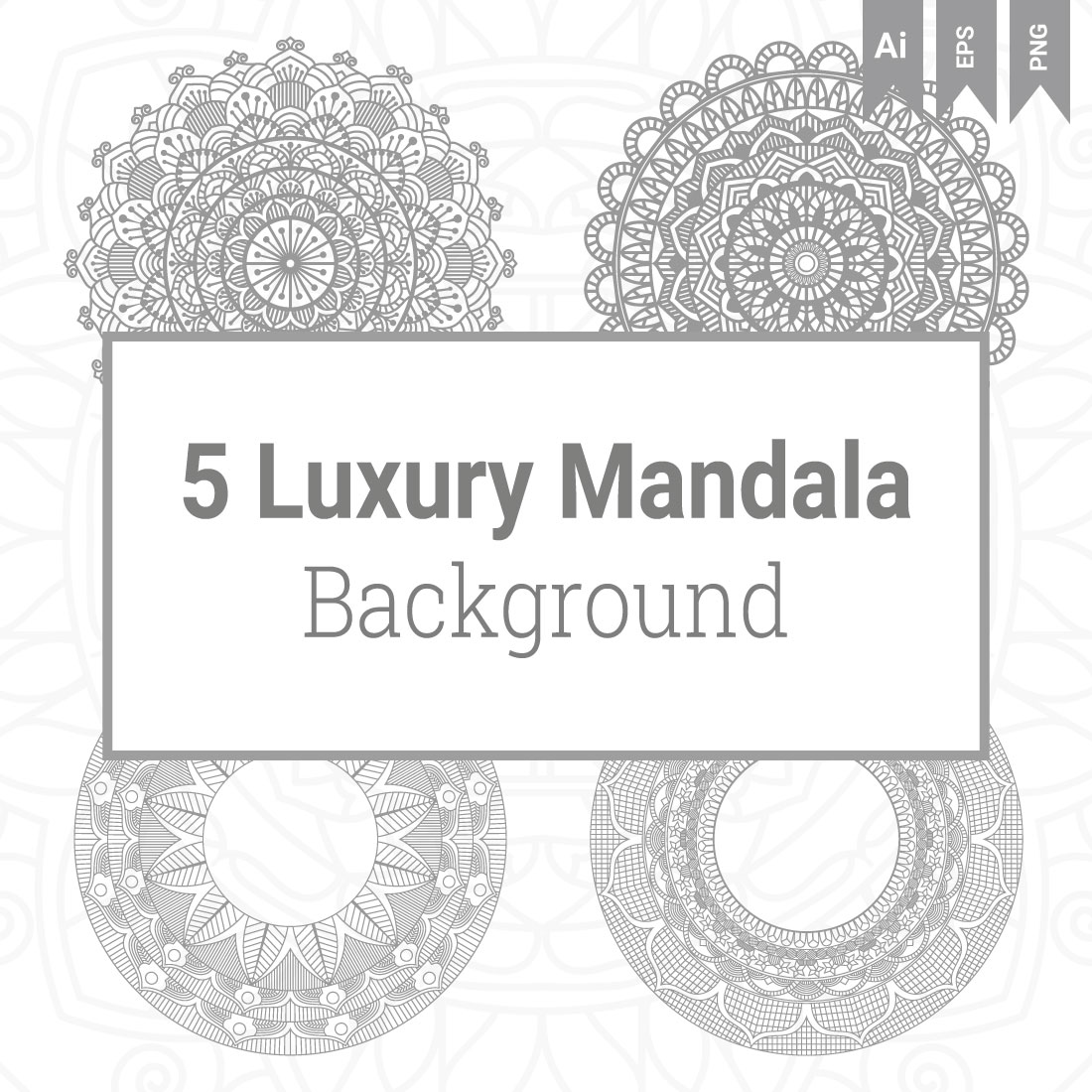 Luxury Mandala Vector with Golden Style Background preview image.