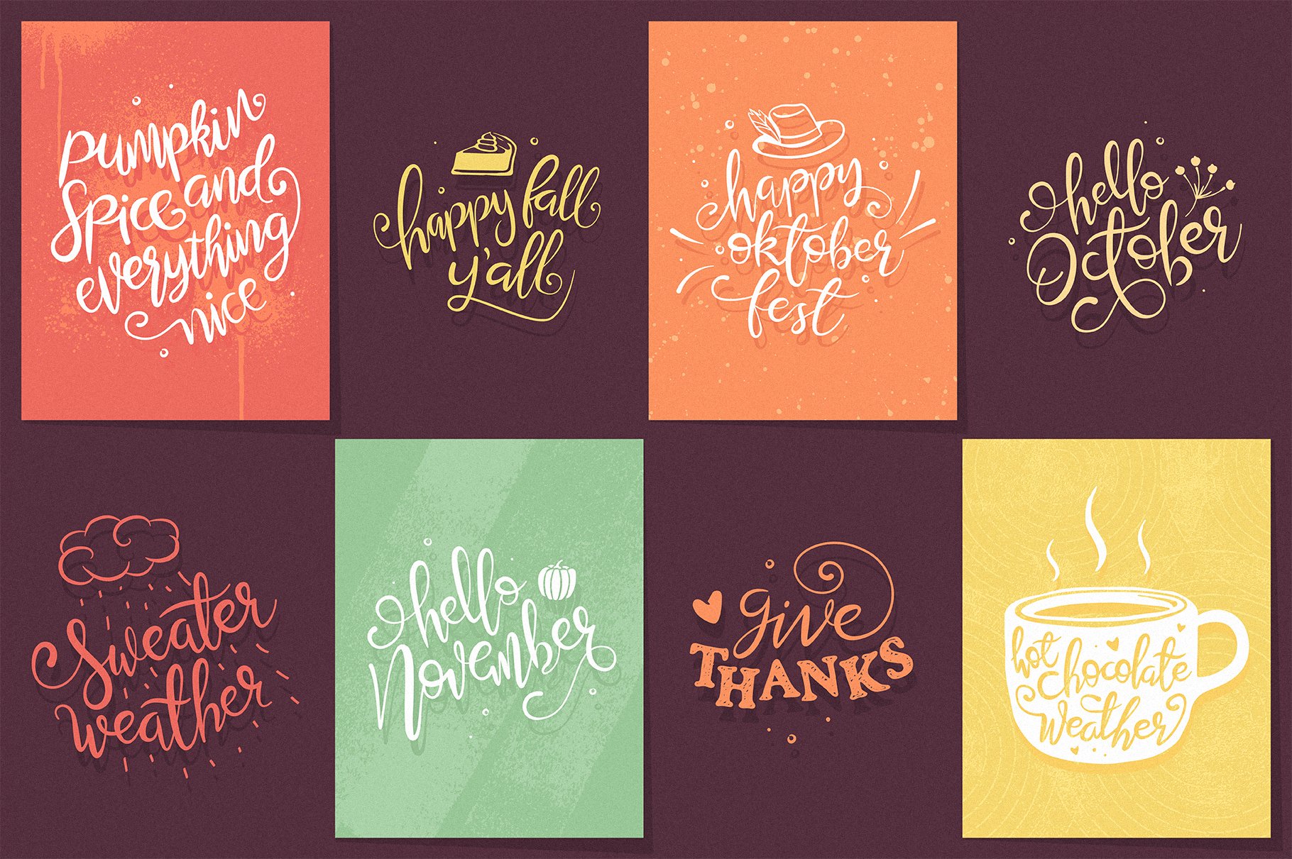 Diverse of thanksgiving lettering.