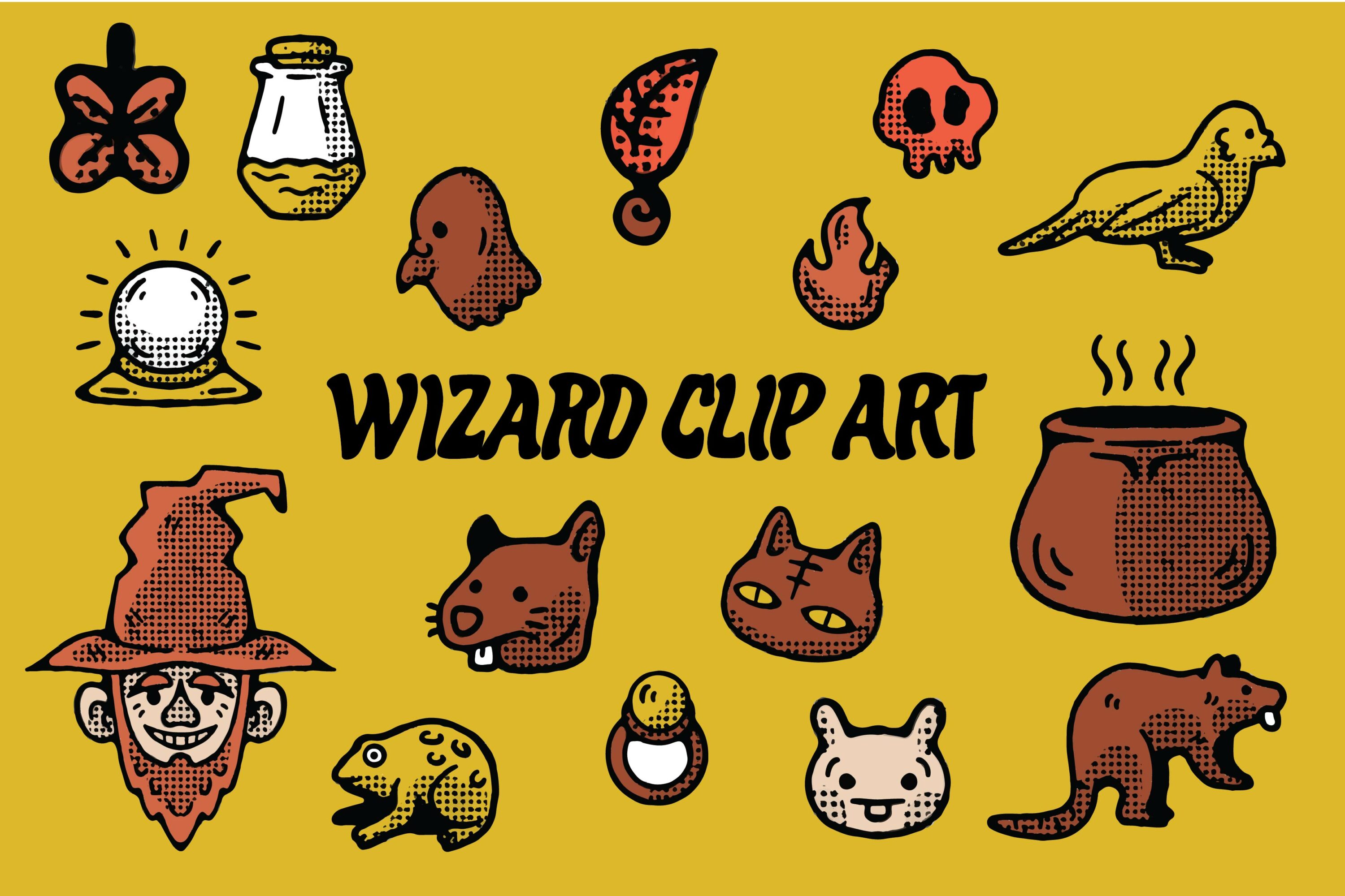 Wizard Doodles Clip Art Facebook Image.