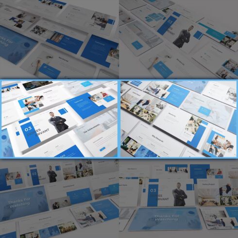 Project management powerpoint template - main image preview.
