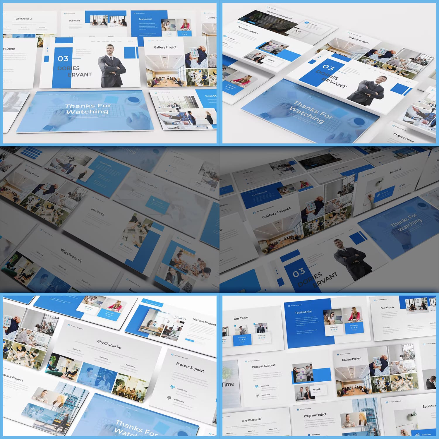Project management powerpoint template from Formatika.