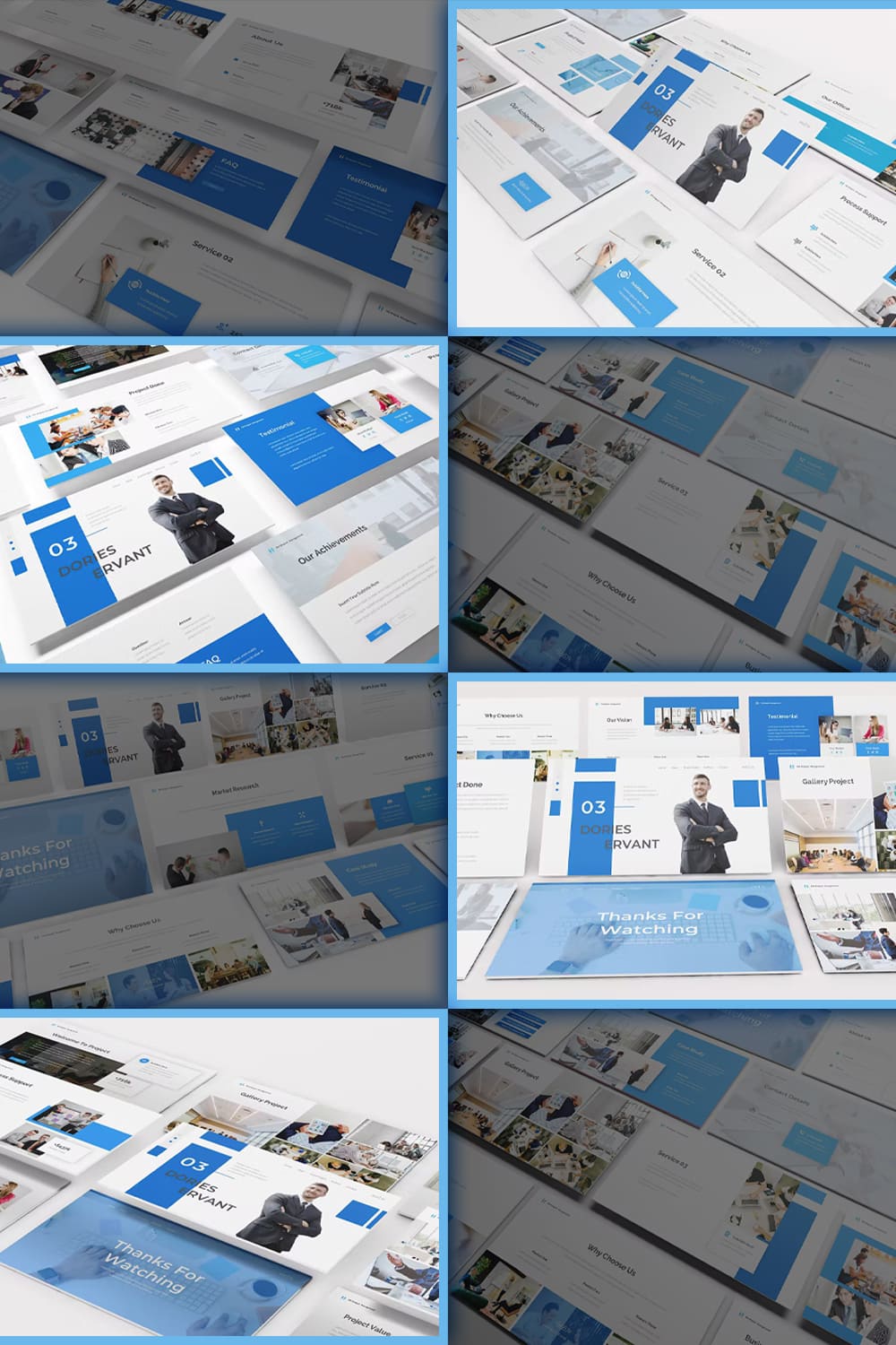 Project management powerpoint template - pinterest image preview.