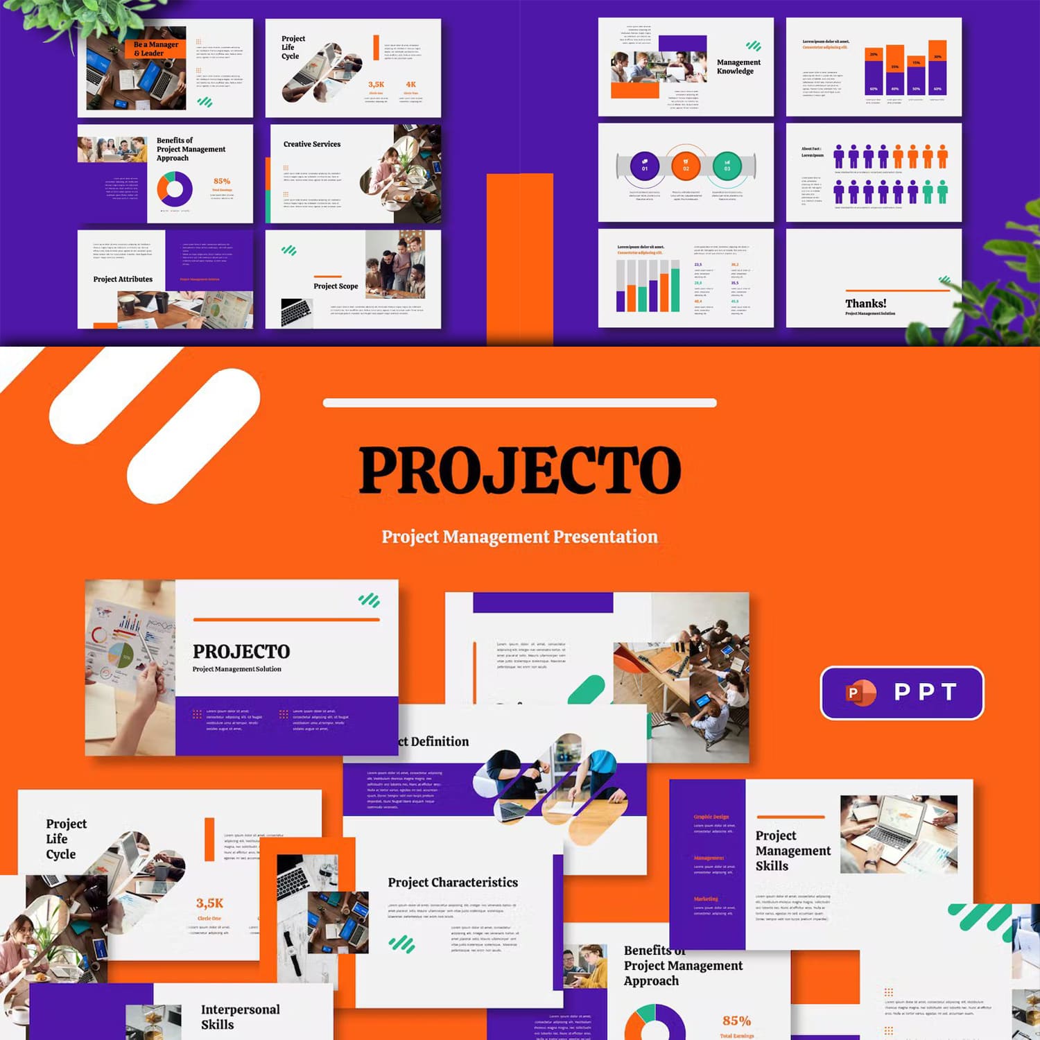 Projecto project management powerpoint template from inipagi.