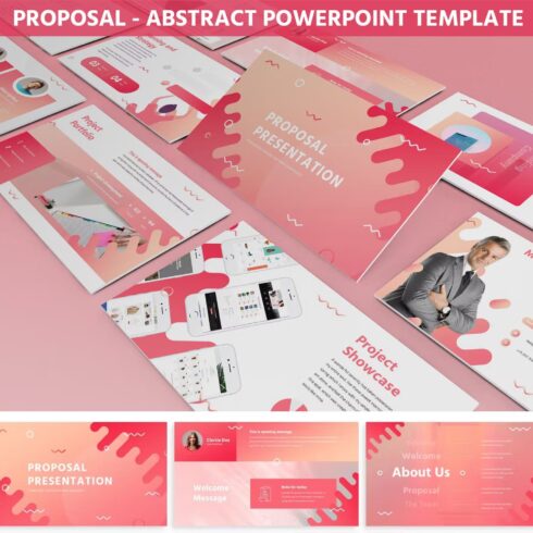 Proposal abstract powerpoint template - main image preview.