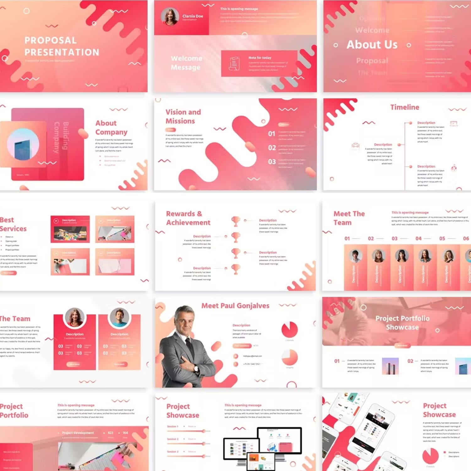 Proposal abstract powerpoint template from SlideFactory.