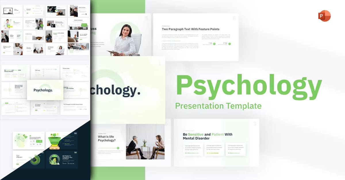 Psychology Healthcare PowerPoint Template – MasterBundles