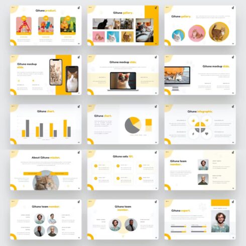 Qituna - Cat Animal PowerPoint Template – MasterBundles