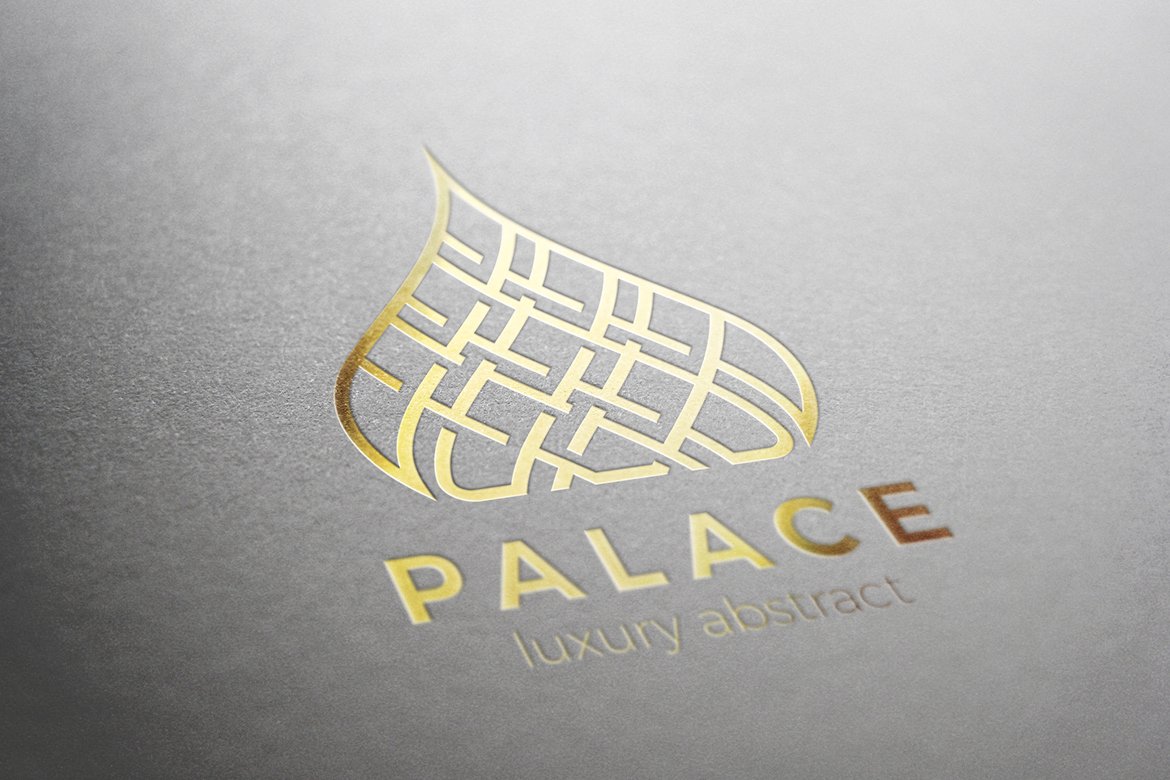 Luxury gold logo for royal real estate projects.