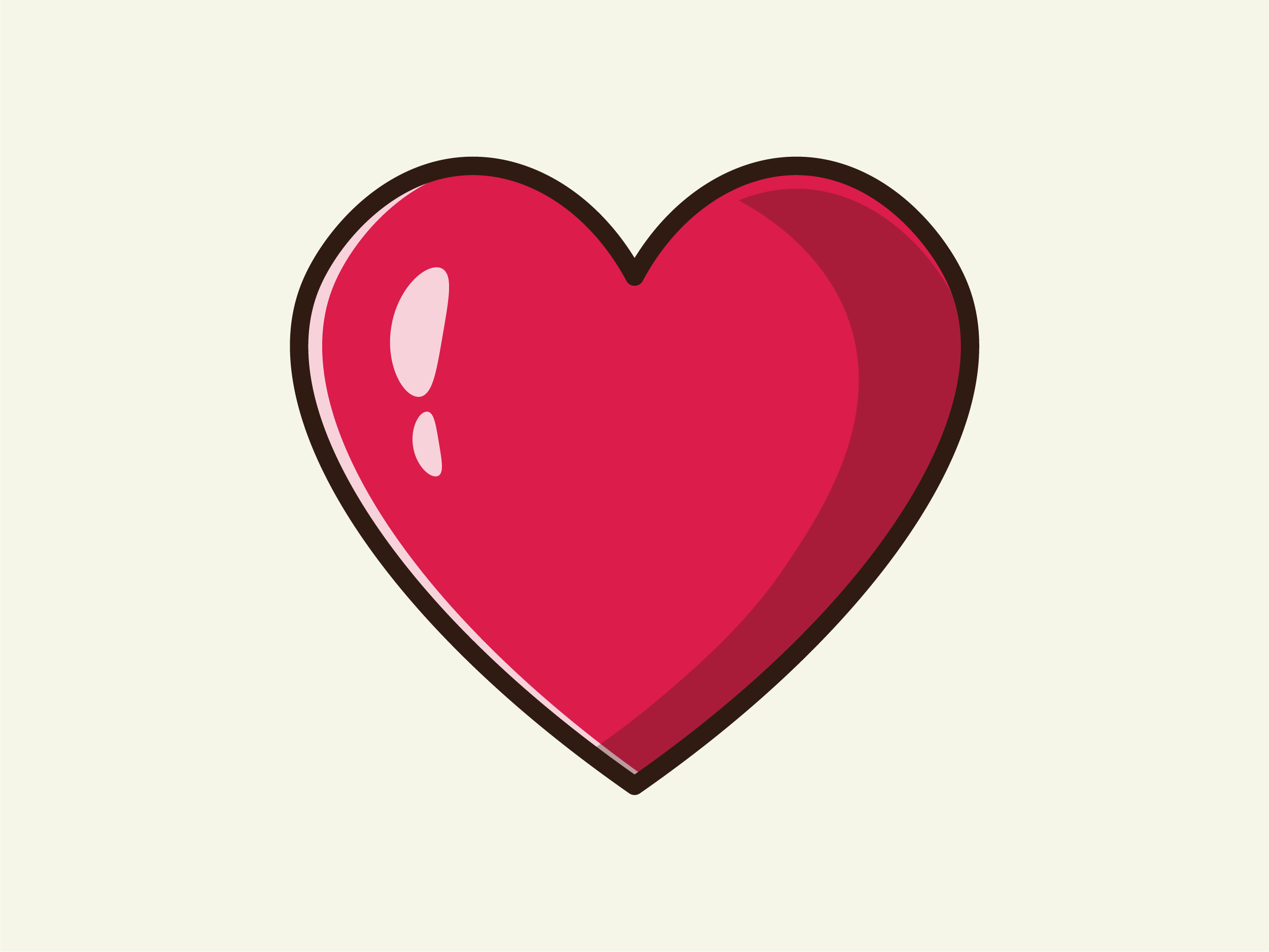 red hearts cartoon vector set flat design illustration 4 01 01