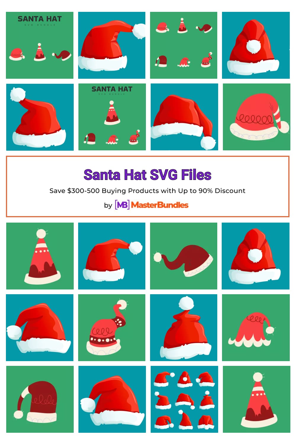 Santa Hat SVG Files for pinterest.