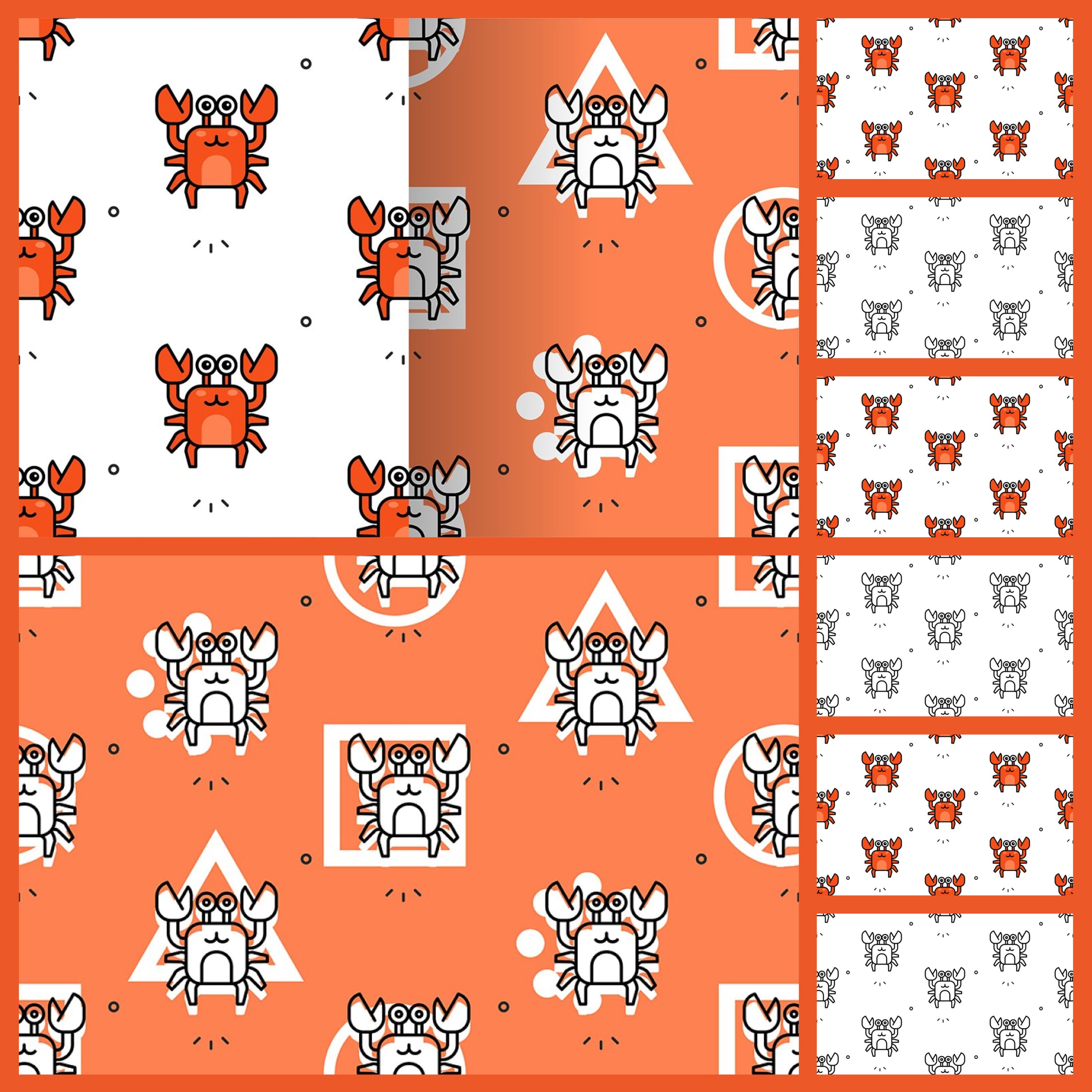 Seamless pattern with Crabs cover.