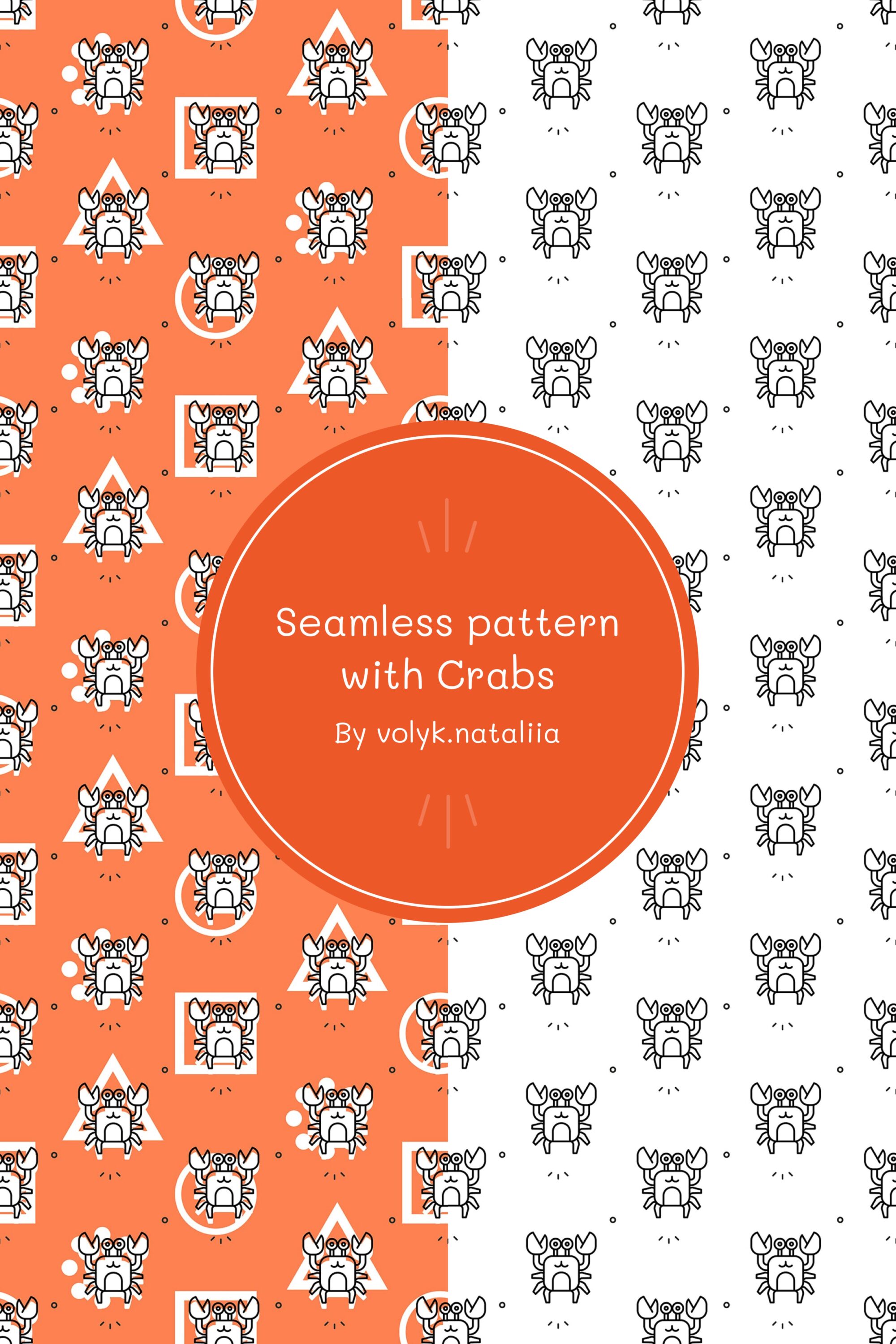 seamless pattern with crabs 03