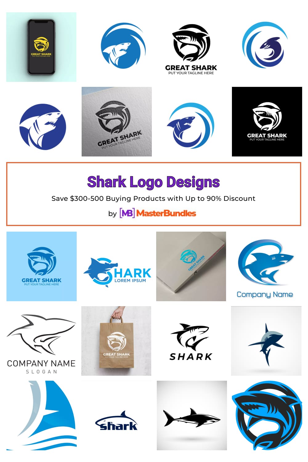 Shark Logo Designs for Pinterest.