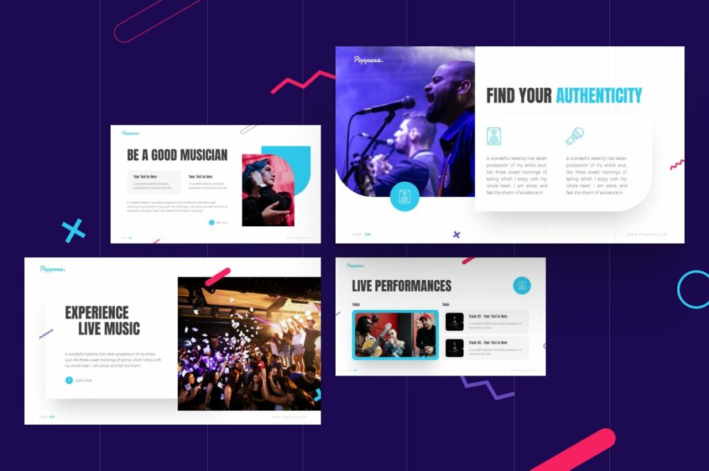 Poppera Music Powerpoint Template – MasterBundles