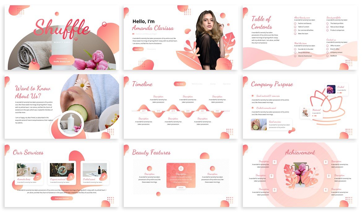 Light template with nice sections for beauty industry.