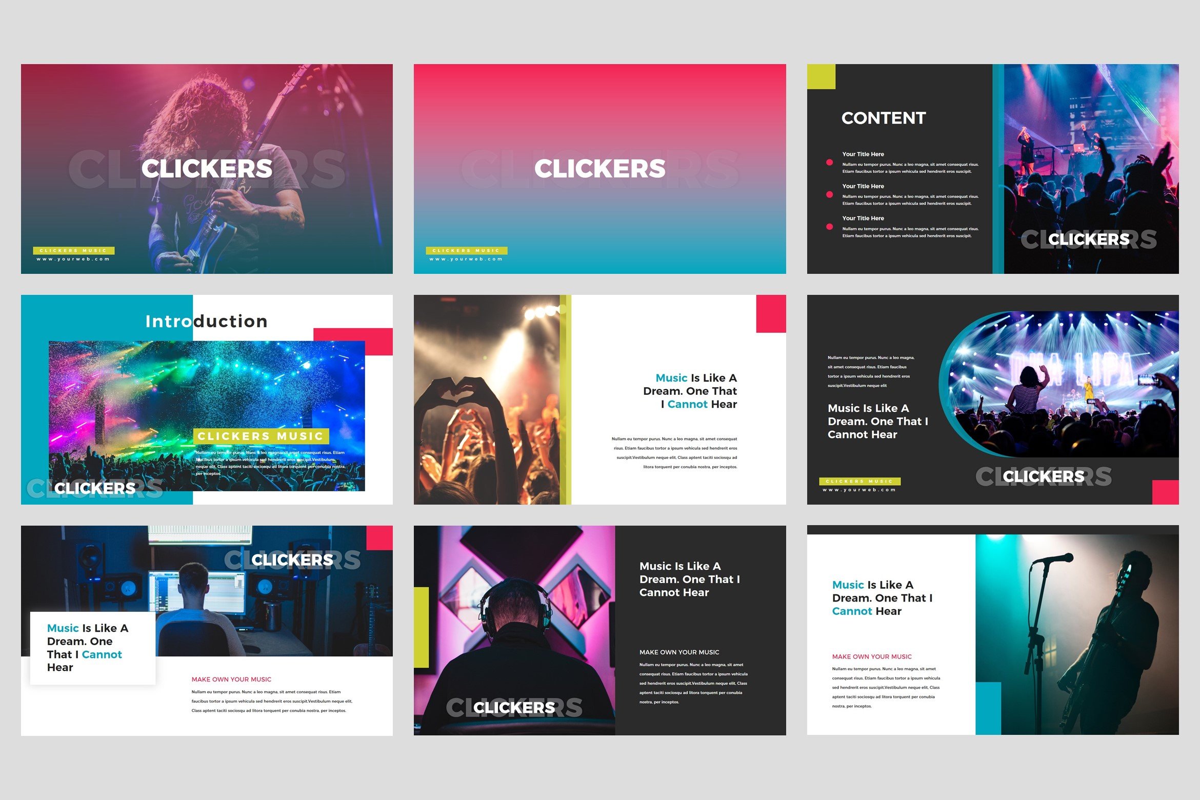 This template has a colorful design with creative slides.