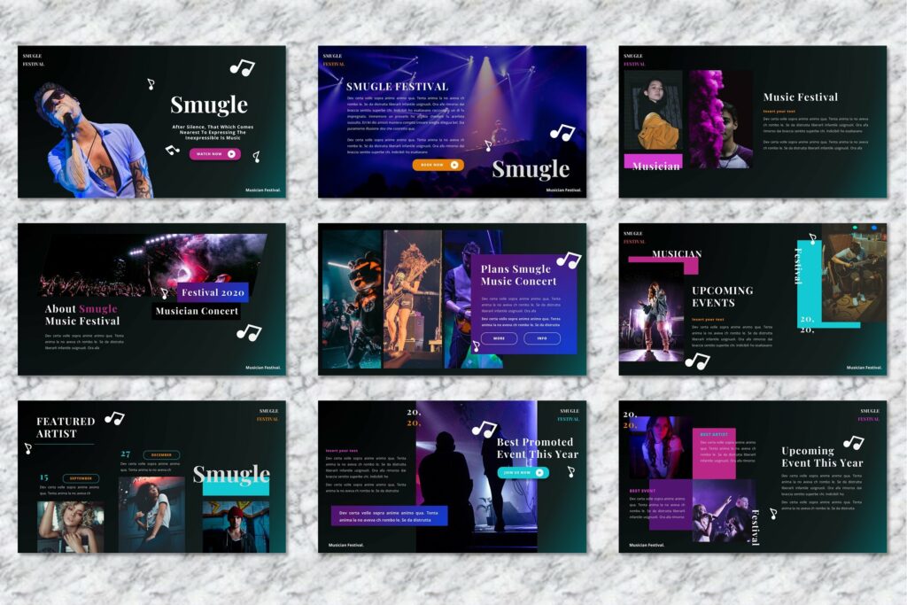 Smugle - Musician Powerpoint – MasterBundles