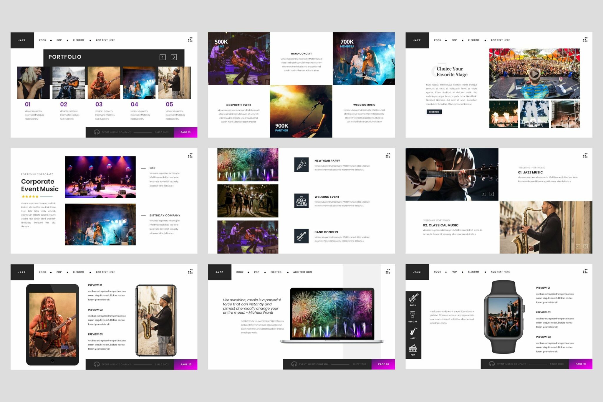 Event-Music PowerPoint Template – MasterBundles