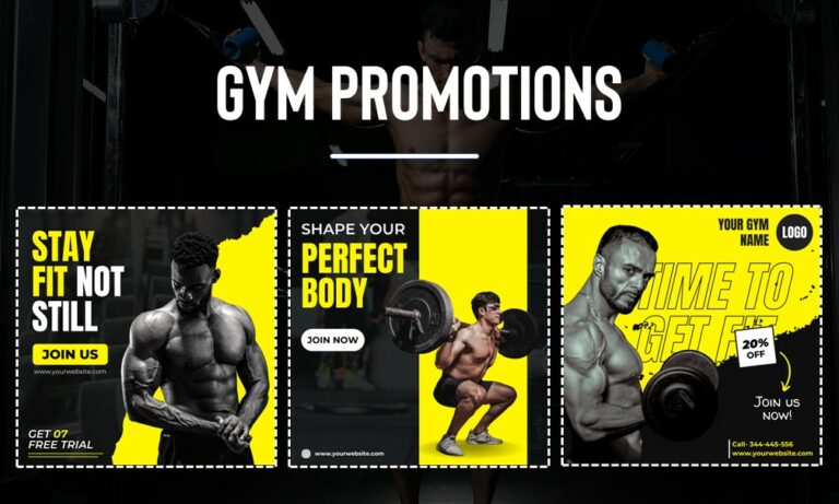 200 Fitness Canva Templates Bundle For Social Media | useful for GYM ...