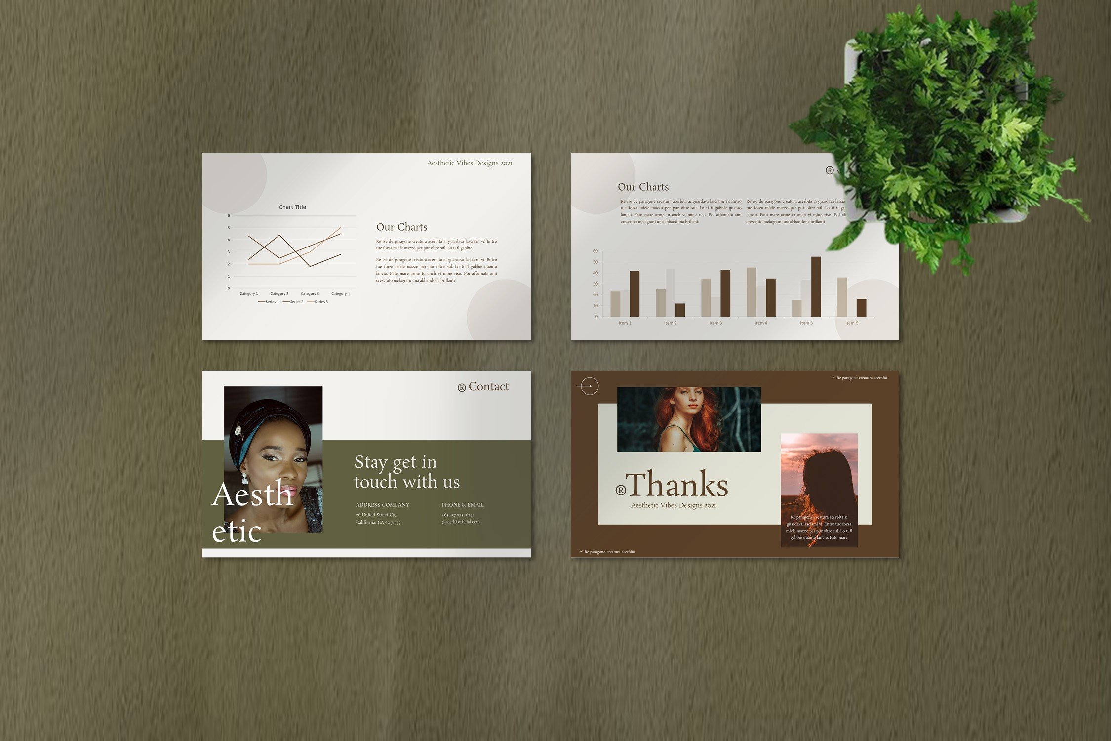 olive template with bicolor diagrams.