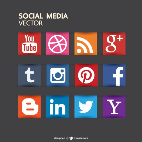 social media icon 10 Social Media Logo Icons AI/EPS/JPG