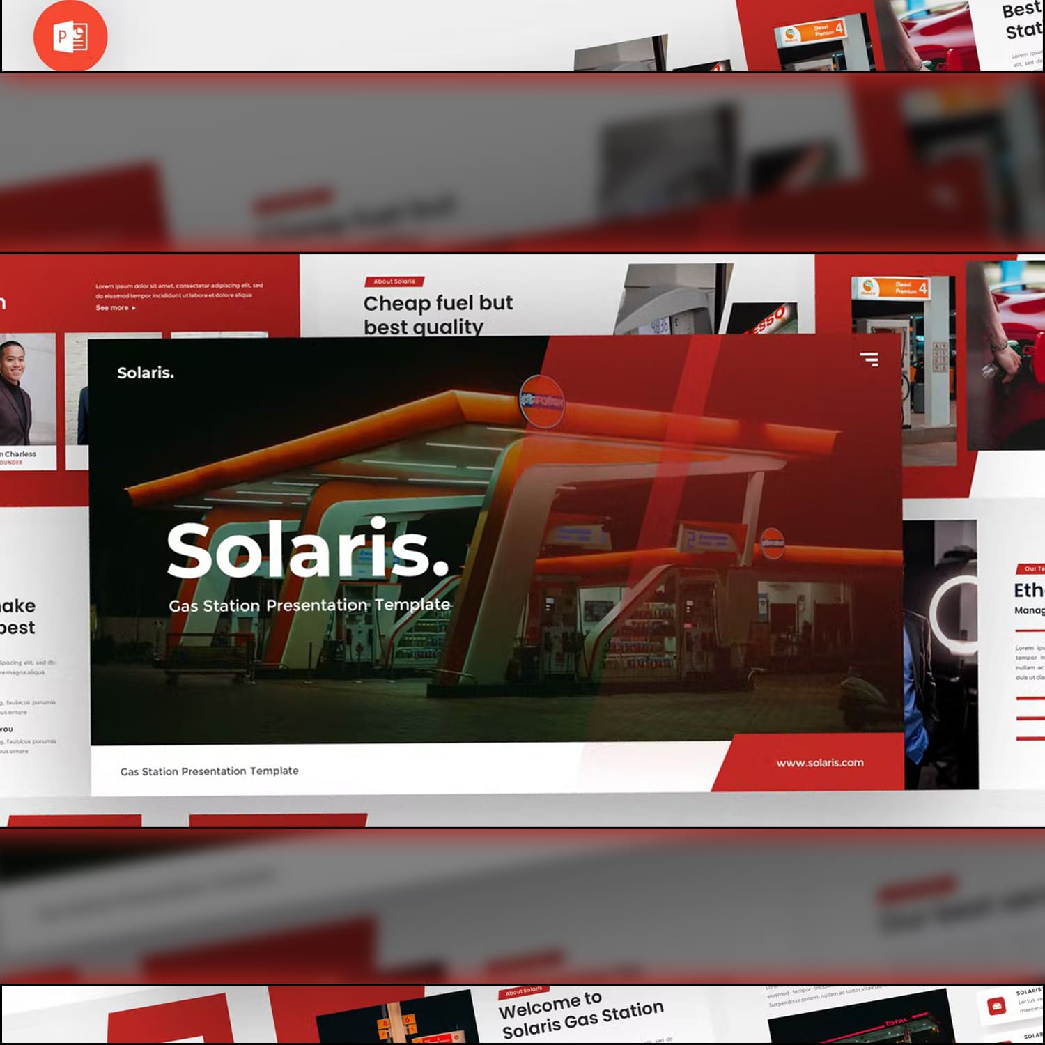 Solaris gas station powerpoint template from wearepixoo.