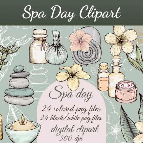 Spa day clipart - main image preview.