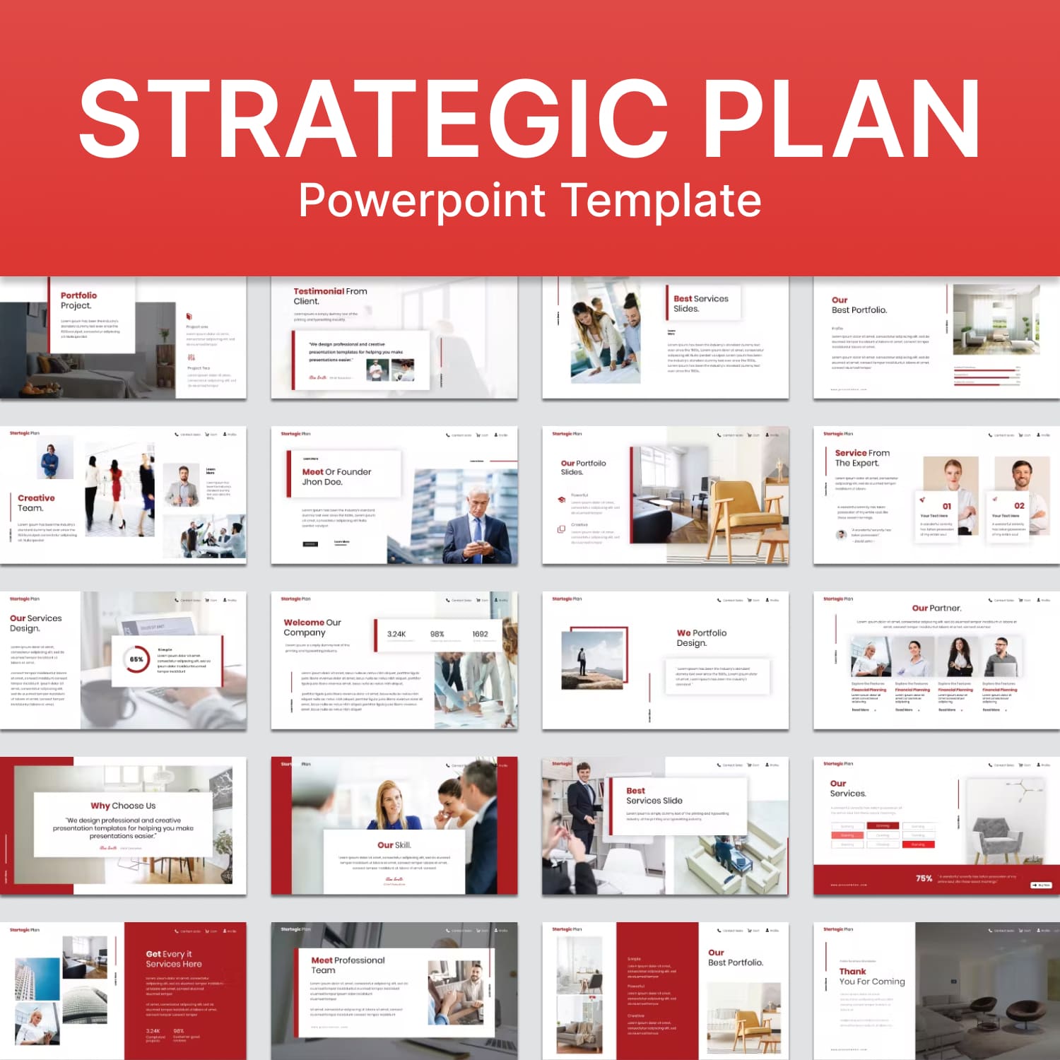 Strategic plan powerpoint v434 - main image preview.