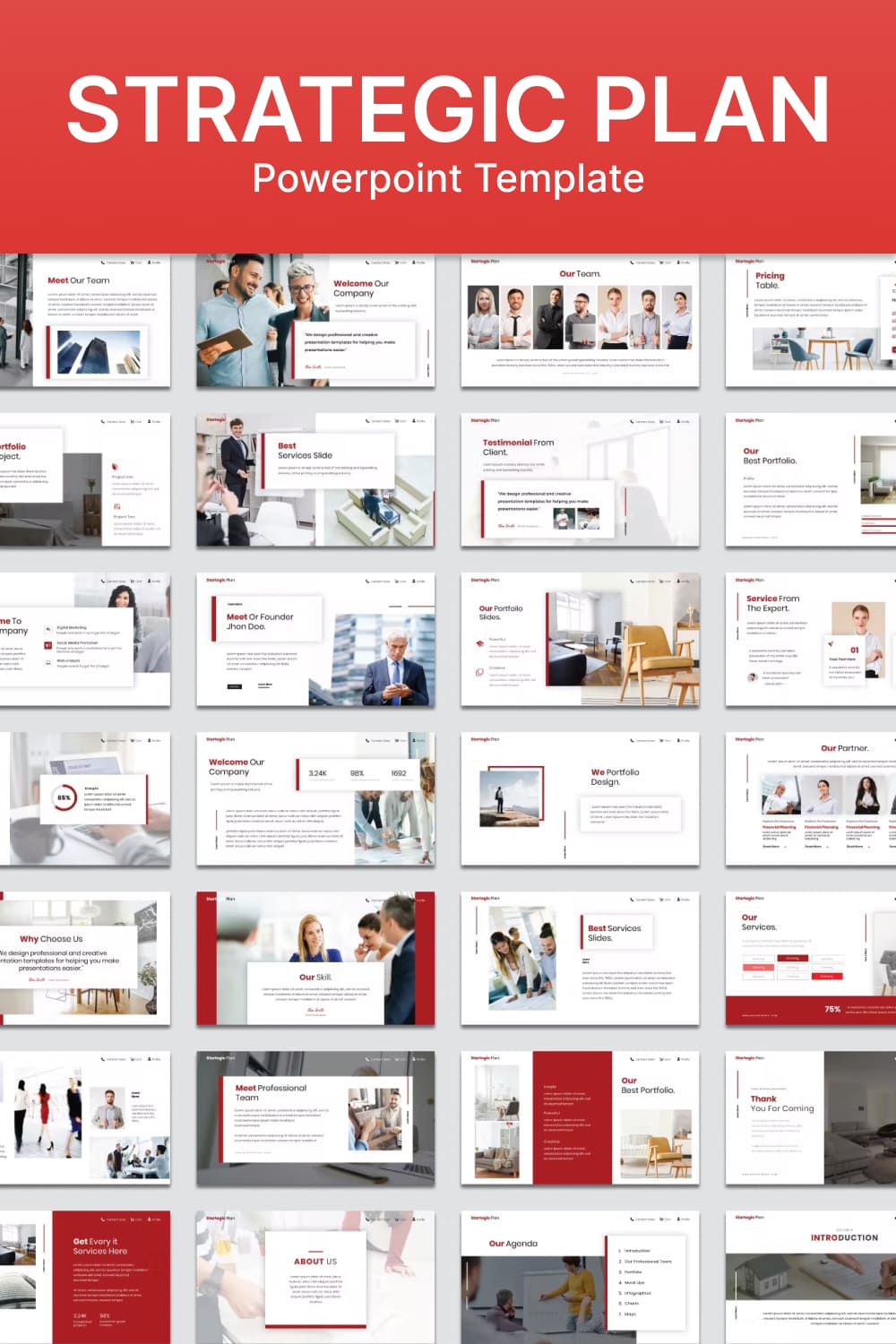 Strategic plan powerpoint v434 - pinterest image preview.