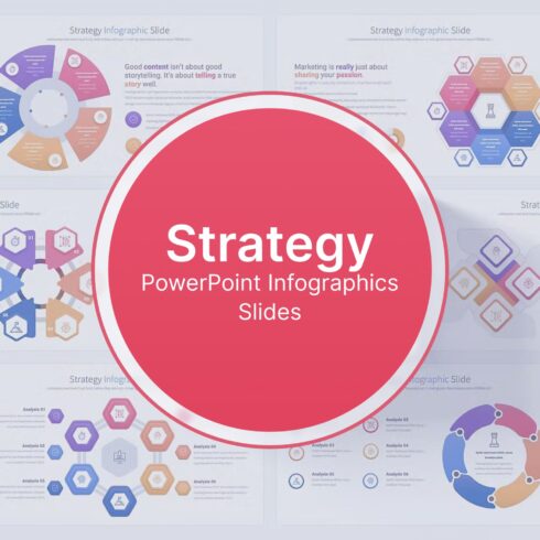 Strategy powerpoint infographics slides - main image preview.