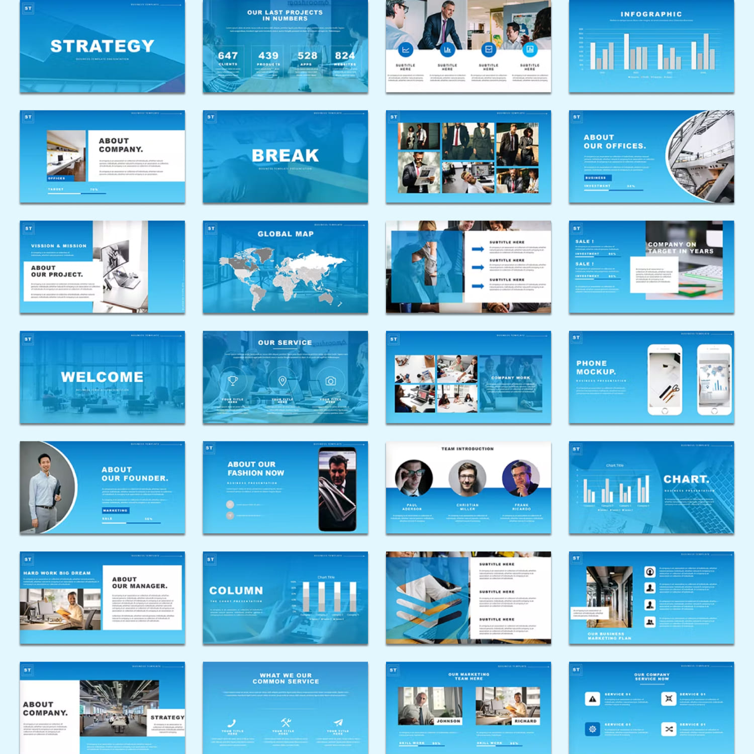 Strategy powerpoint template from alhaytar.