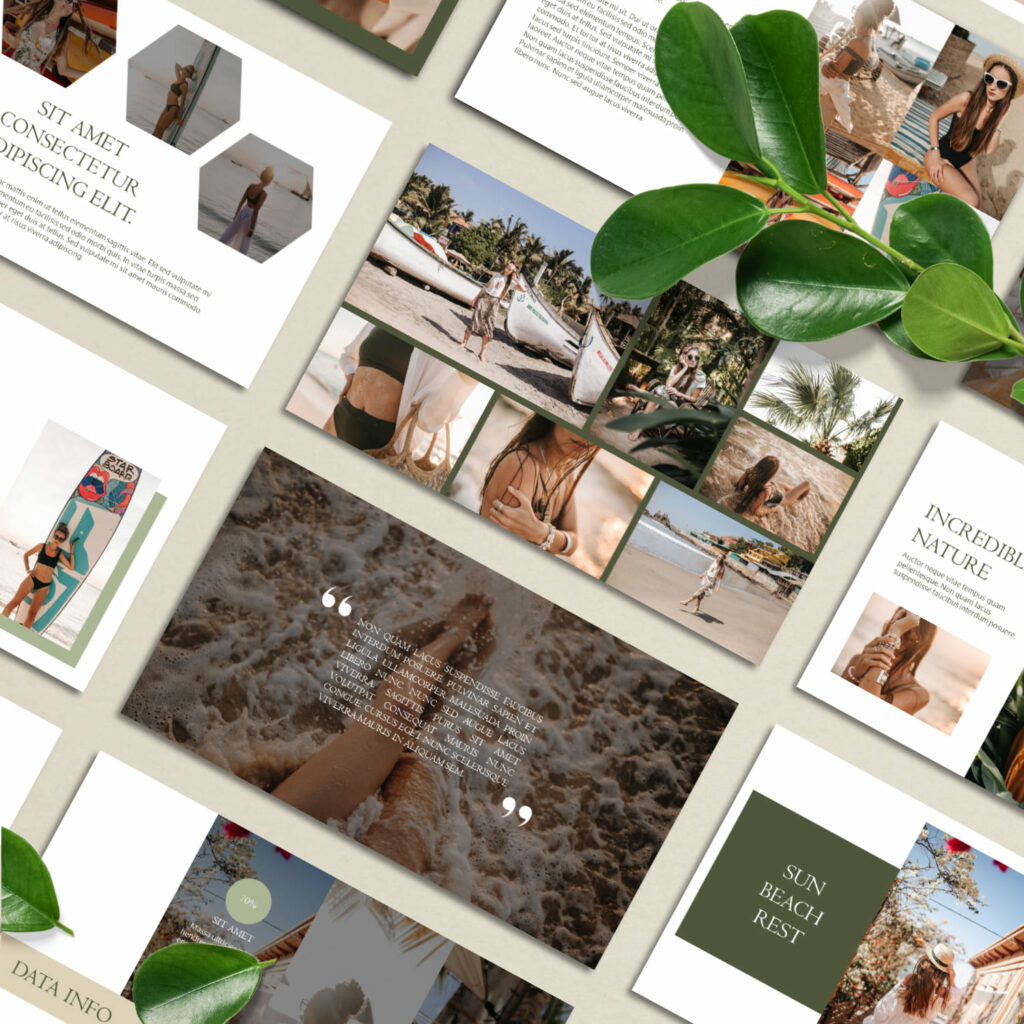 Summer Beach Powerpoint Template MasterBundles