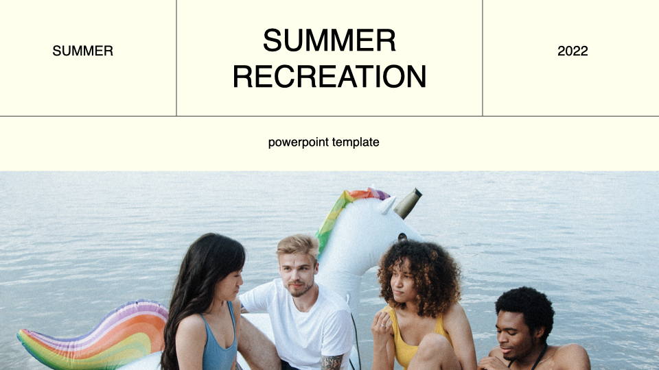 Simple template for summer recreation presentation.