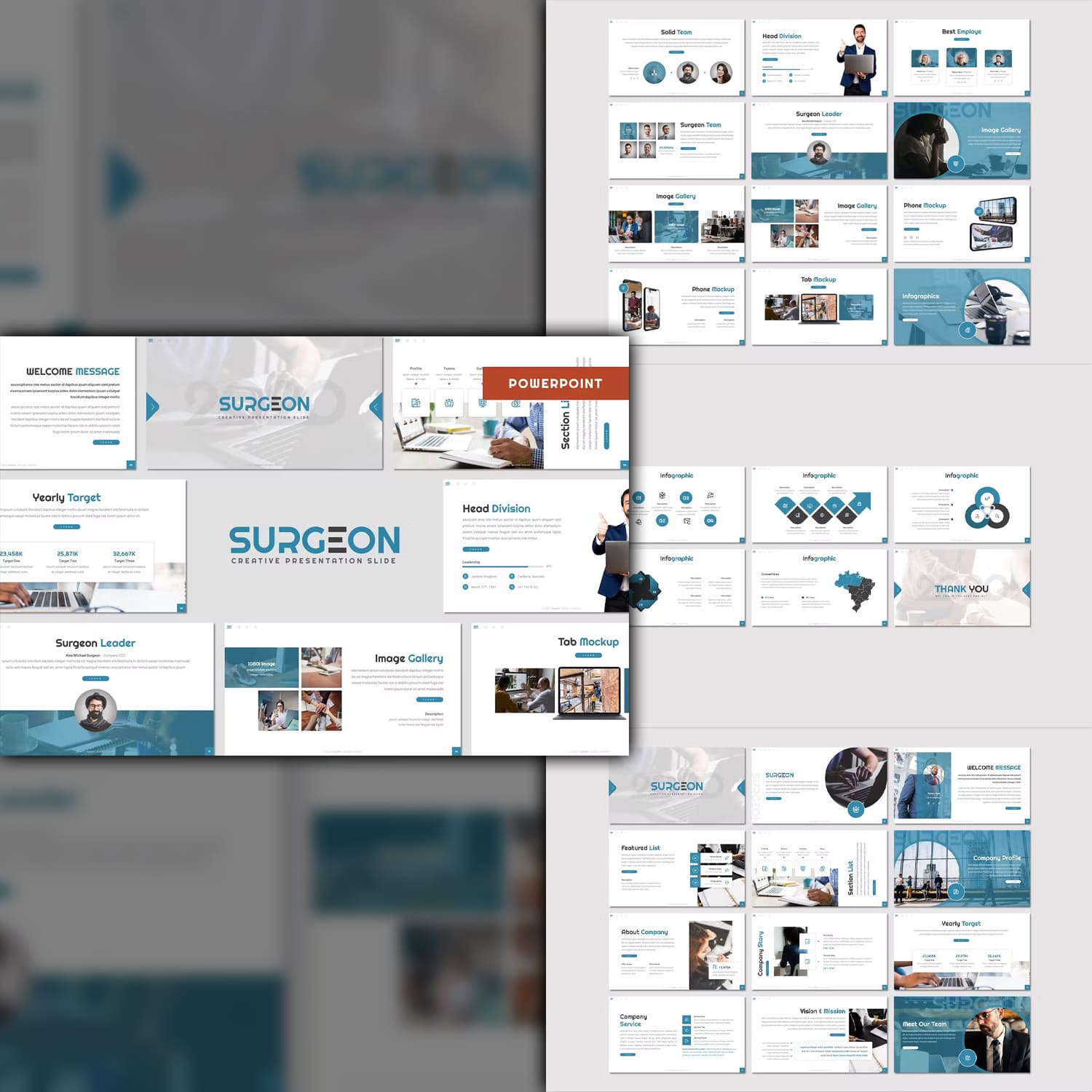 Surgeon business powerpoint template from invisualstudio.