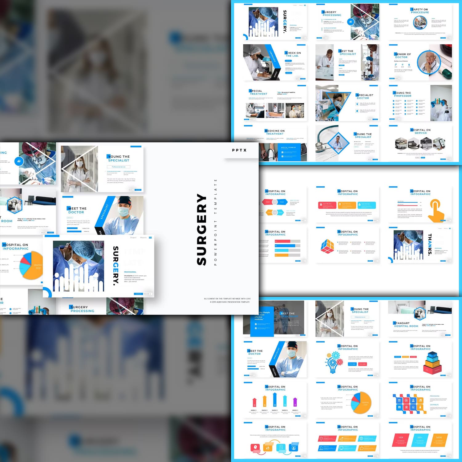 Surgery powerpoint template from aqrstudio.