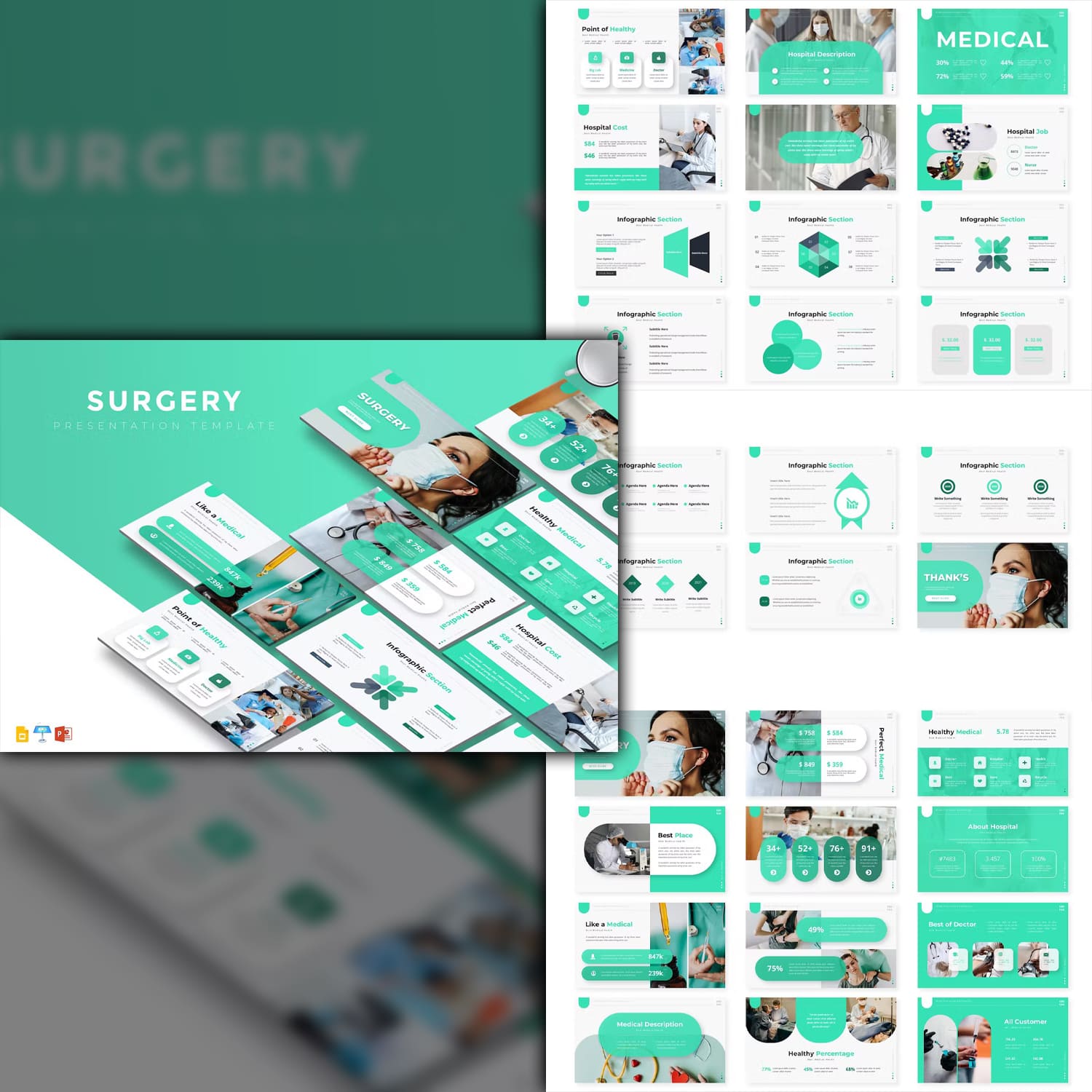 Surgery presentation template from aqrstudio.