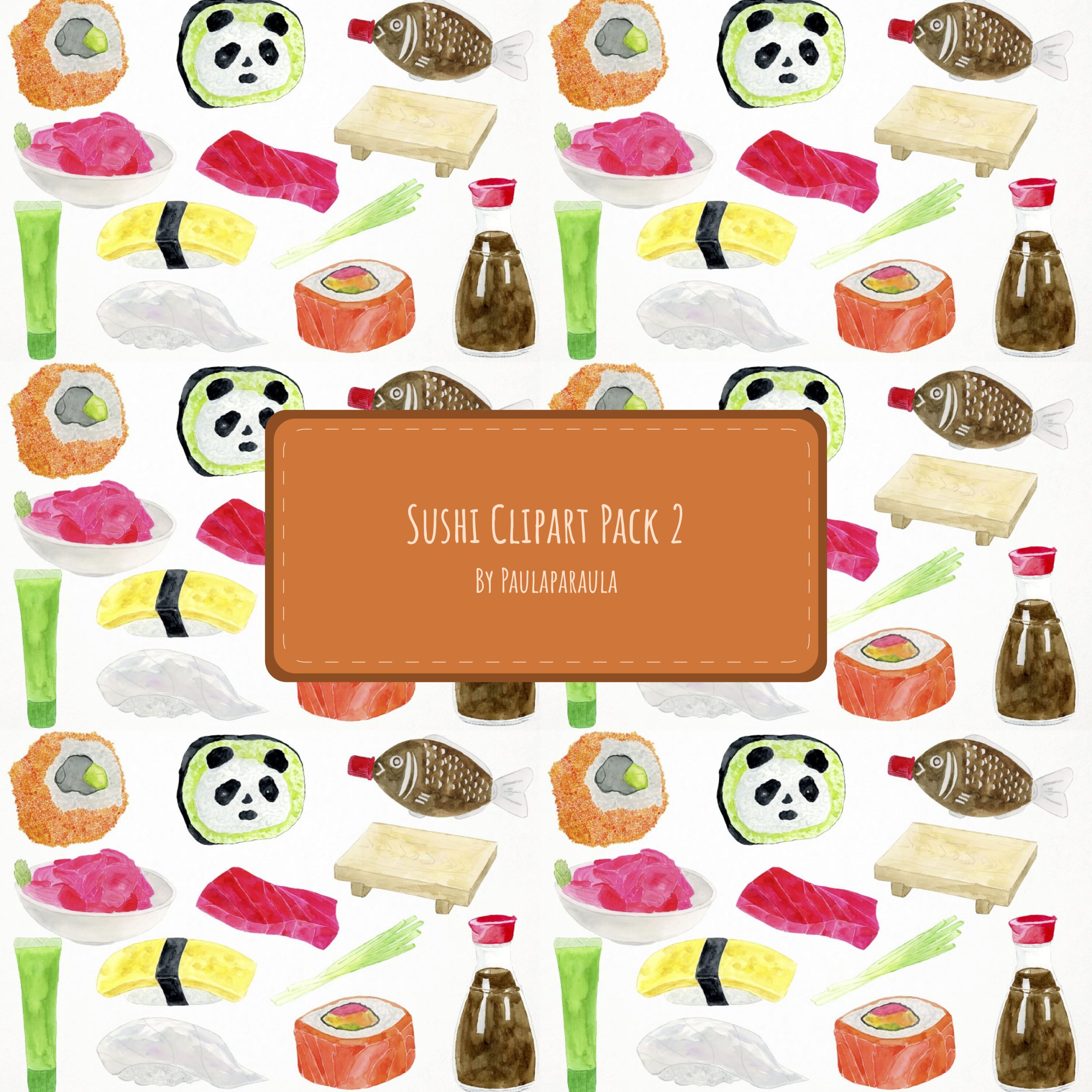 Sushi Clipart Pack 2 cover.