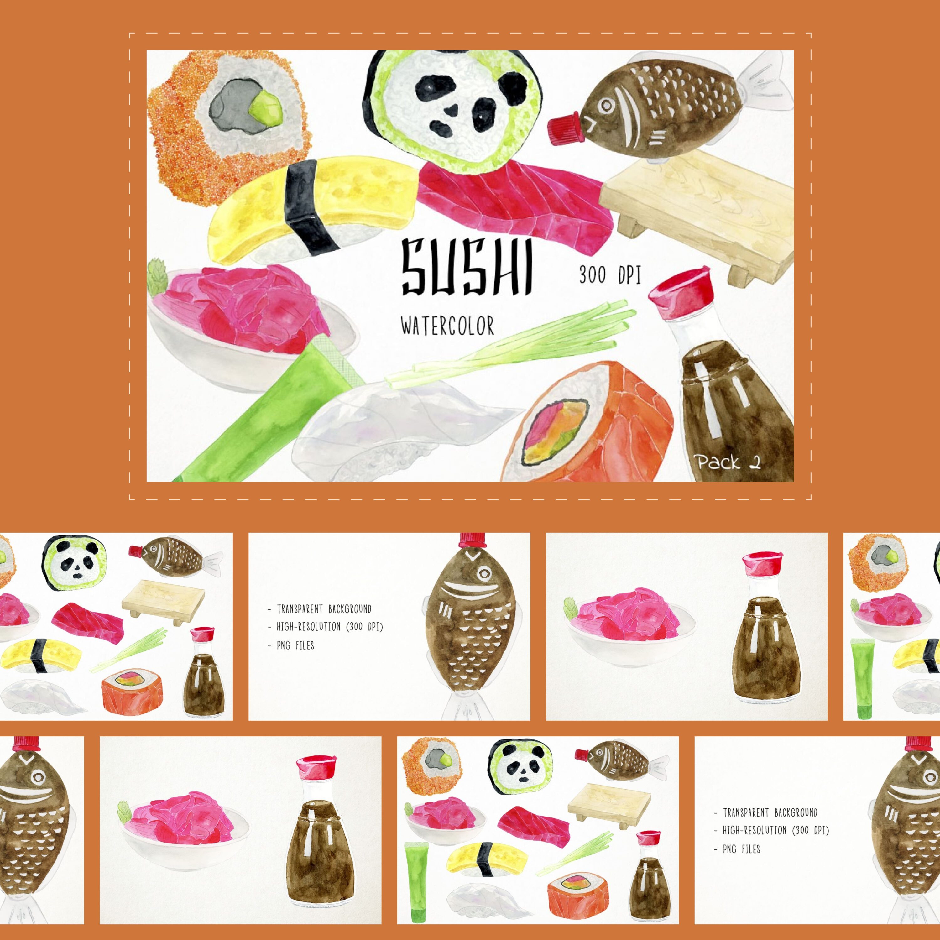 Sushi Clipart Pack 2.