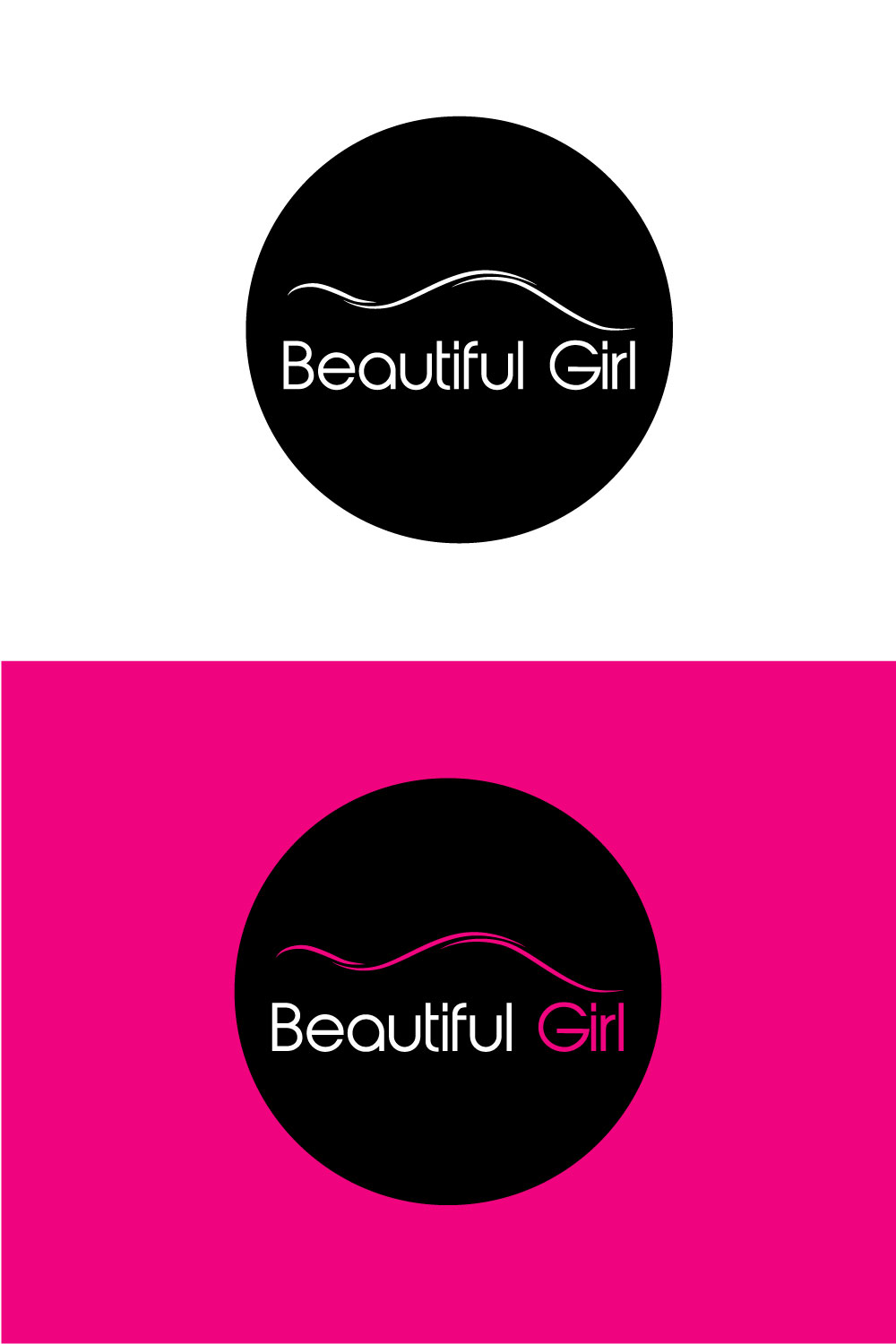 Beauty Brand Logo Design Vector pinterest image.