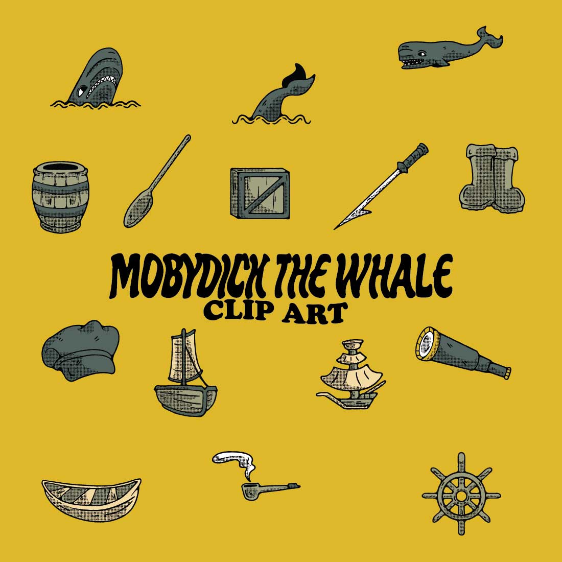 Mobydick The Whale Doodles Clip Ar cove rimage.