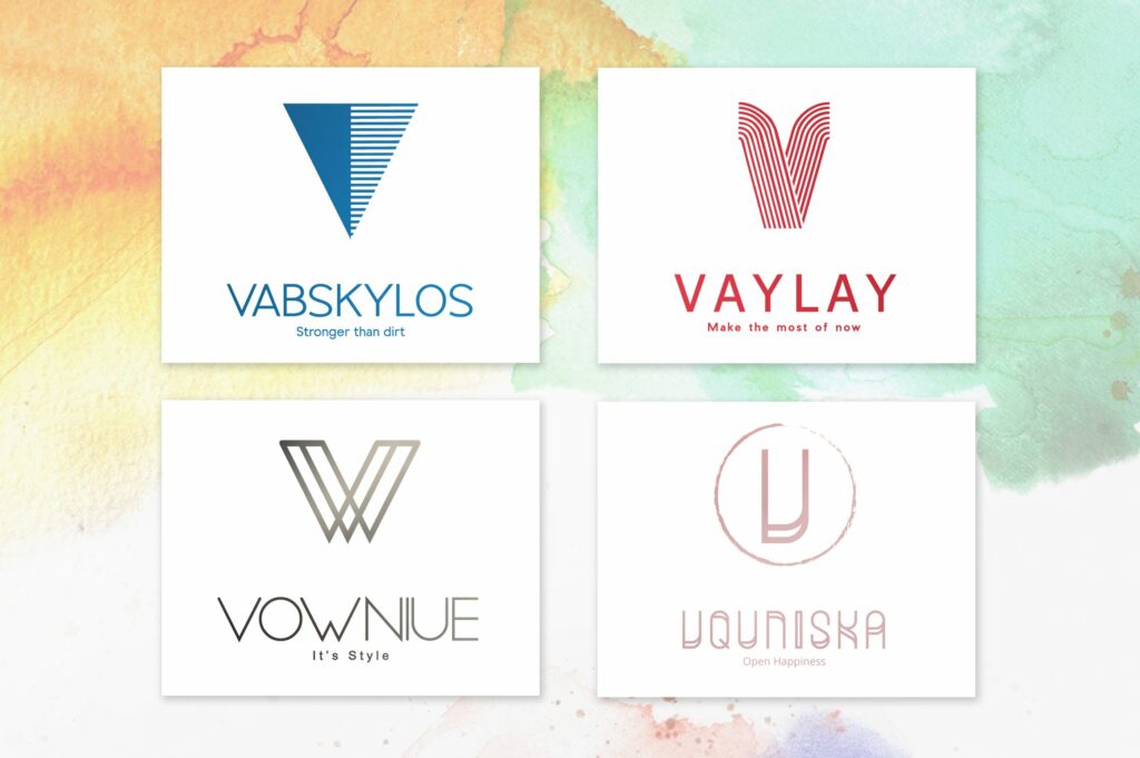 20 "V" Letter Alphabetic Logos – MasterBundles