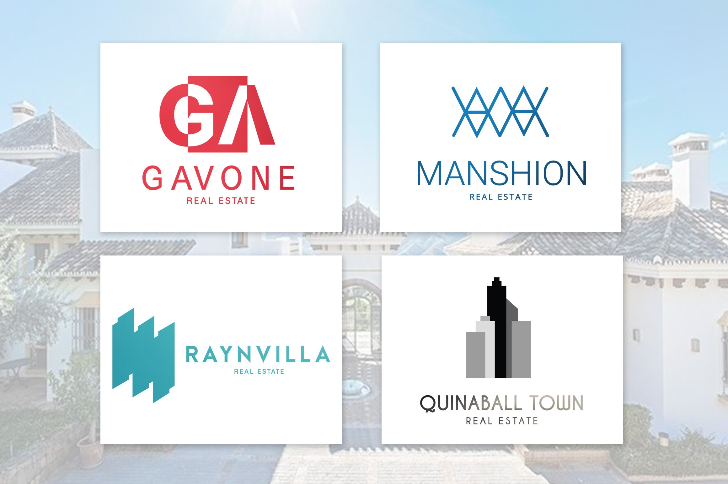 Modern real estate logos for interesting and contemporary brands.