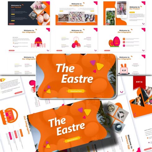 The eastre powerpoint template - main image preview.